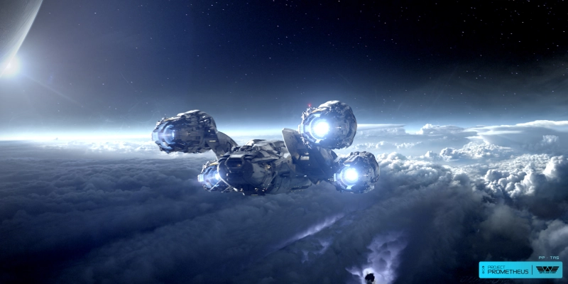 A nave do filme Prometheus.