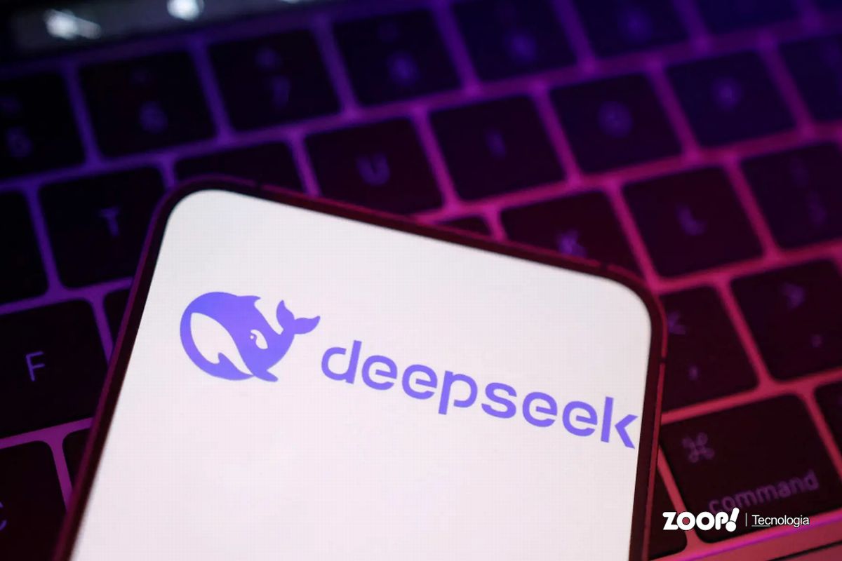 Tela do app da DeepSeek.