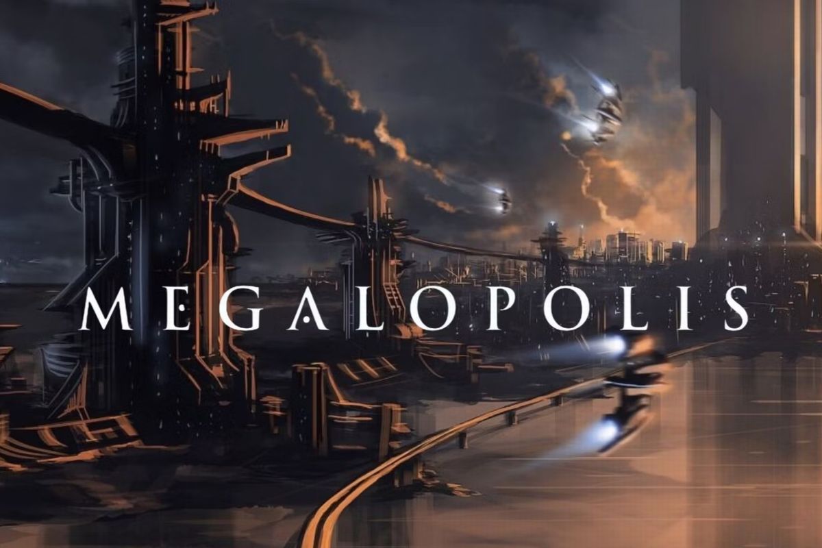 Cartaz do filme Megalópolis, o melhor filme de Francis Ford Coppola. 