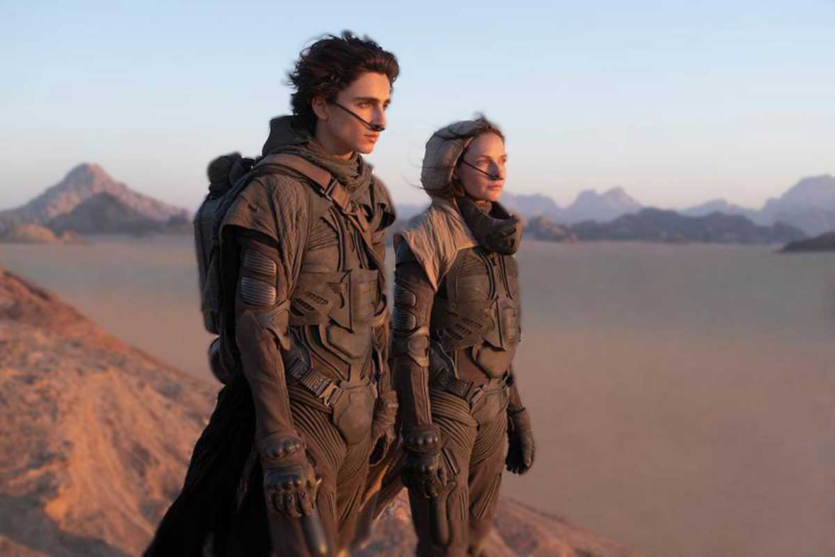 Sequência de Duna - Timothee Chalamet como Paul Atreides e Rebecca Ferguson como Lady Jessica Atreides em 'Duna'. Fotos: Chiabella James / Warner Bros Pictures